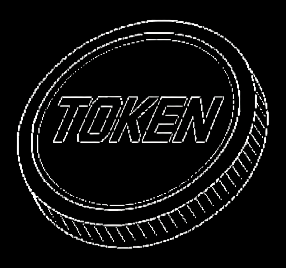 Wireframe TOKEN coin